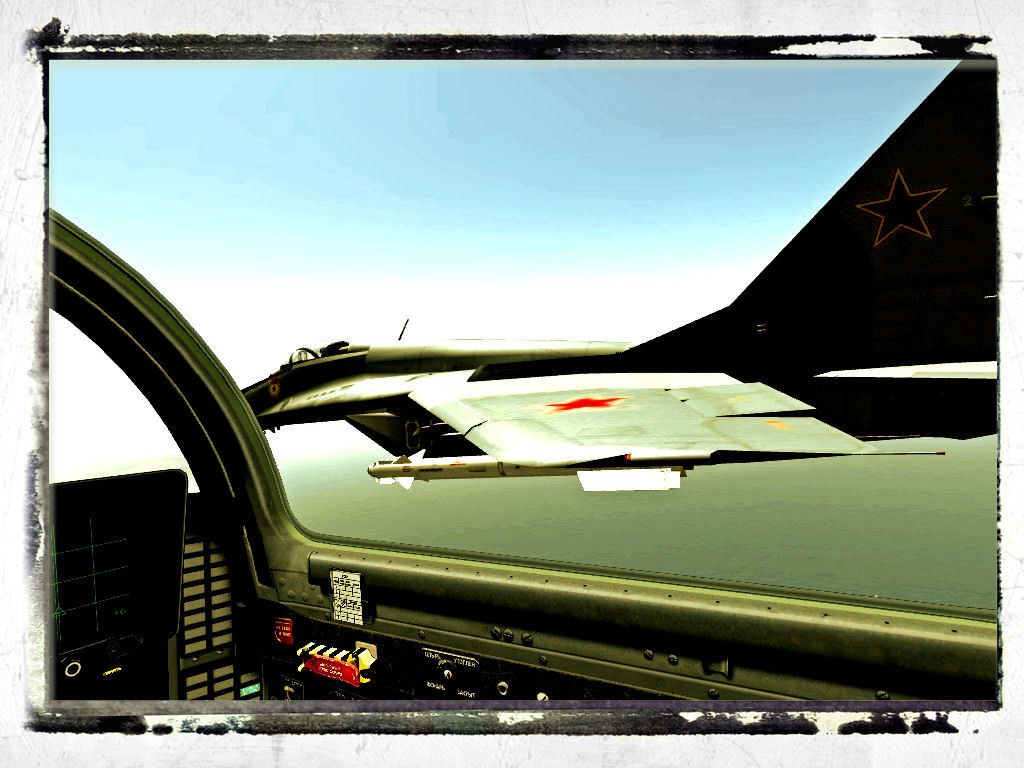Fighter jet cockpit view