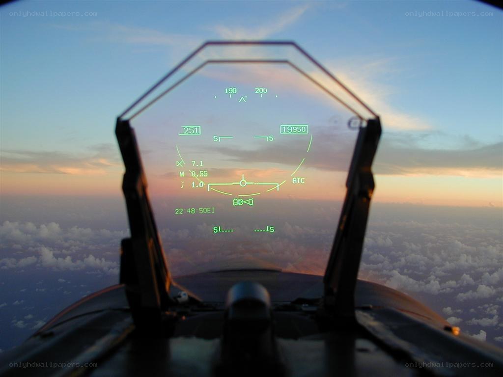 Fighter jet cockpit view