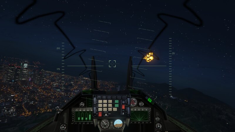 Fighter Jet Cockpit View — Black