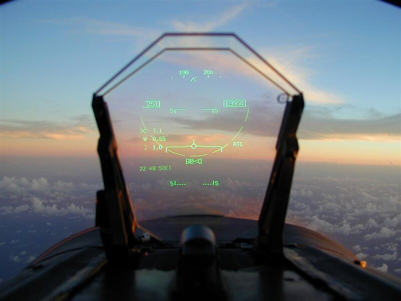 Fighter Jet Cockpit View — Blue