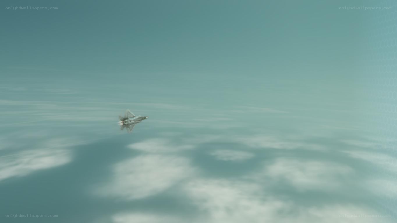 fighter jet flying above clouds