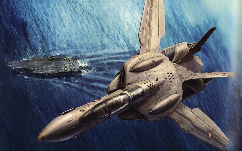 Fighter Jet Flying — Blue, Dramatic, Digital Art