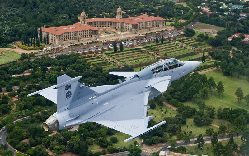 Fighter Jet Flying — Gray