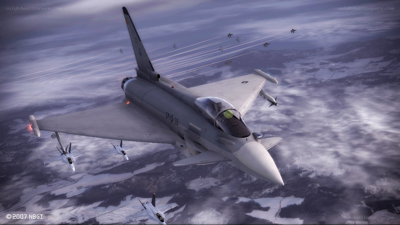 Fighter jet formation in flight
