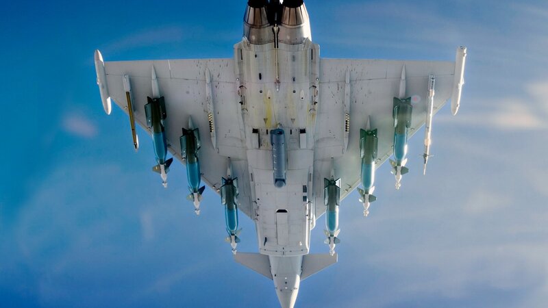 fighter jet from below