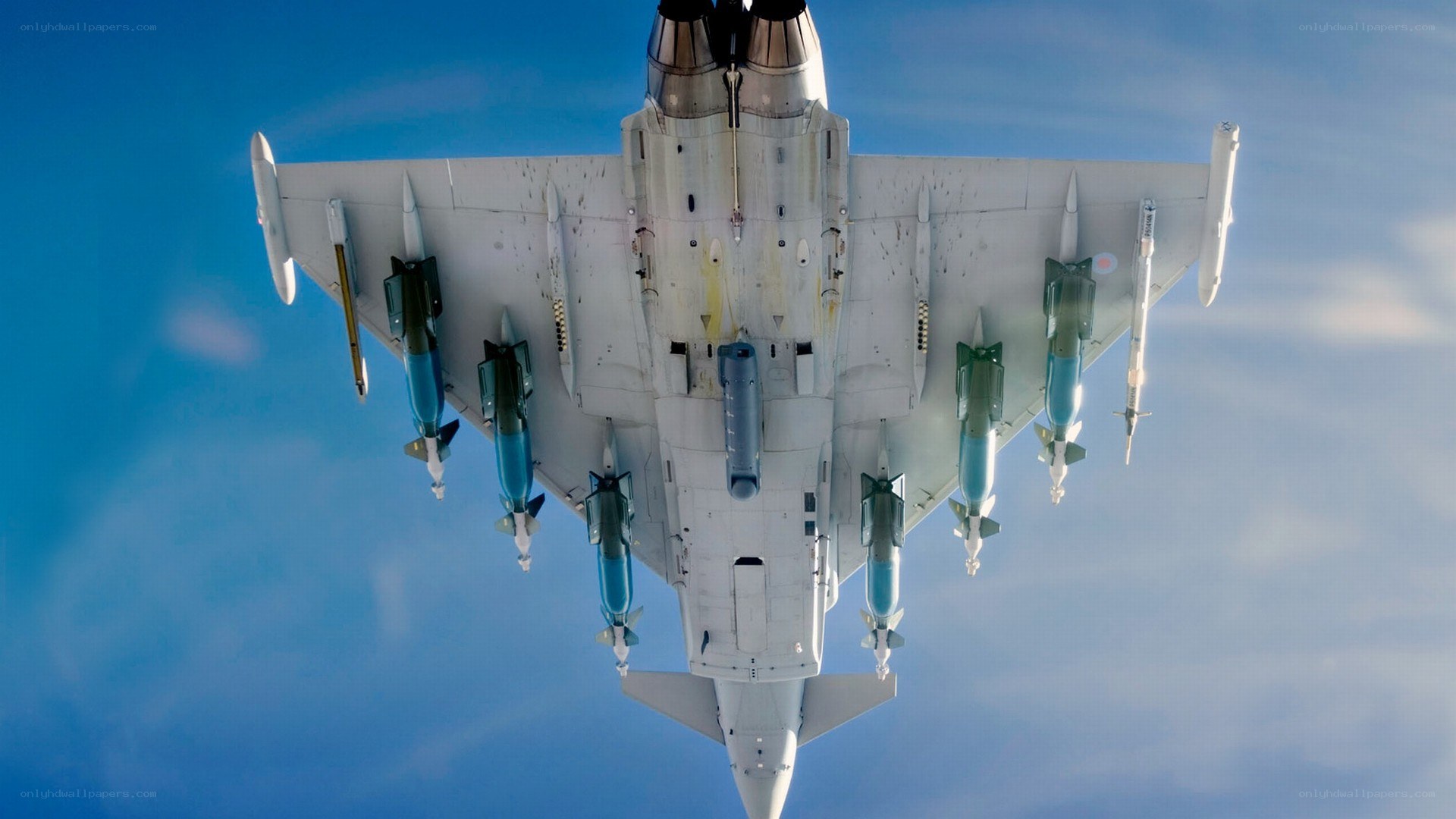 fighter jet from below