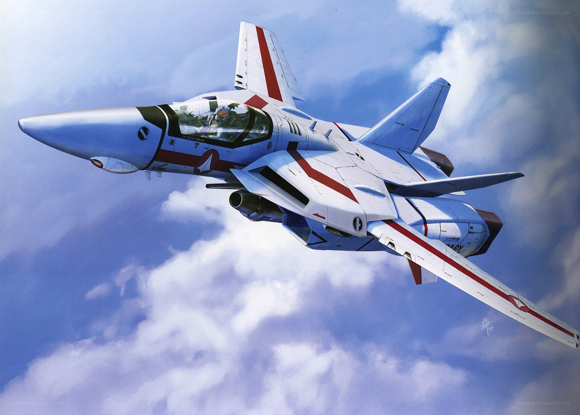 fighter jet in blue sky