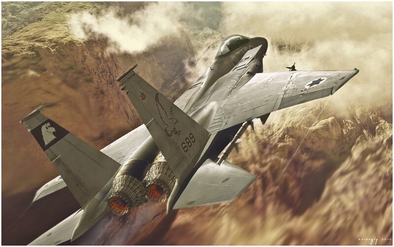 Fighter Jet in Canyon