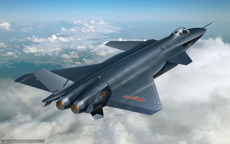 Fighter Jet in Clouds — Gray, Dramatic, Afternoon