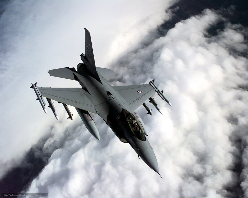 Fighter Jet in Clouds — Gray, Dramatic