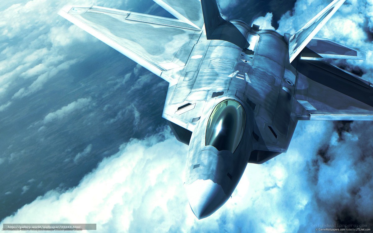 fighter jet in clouds