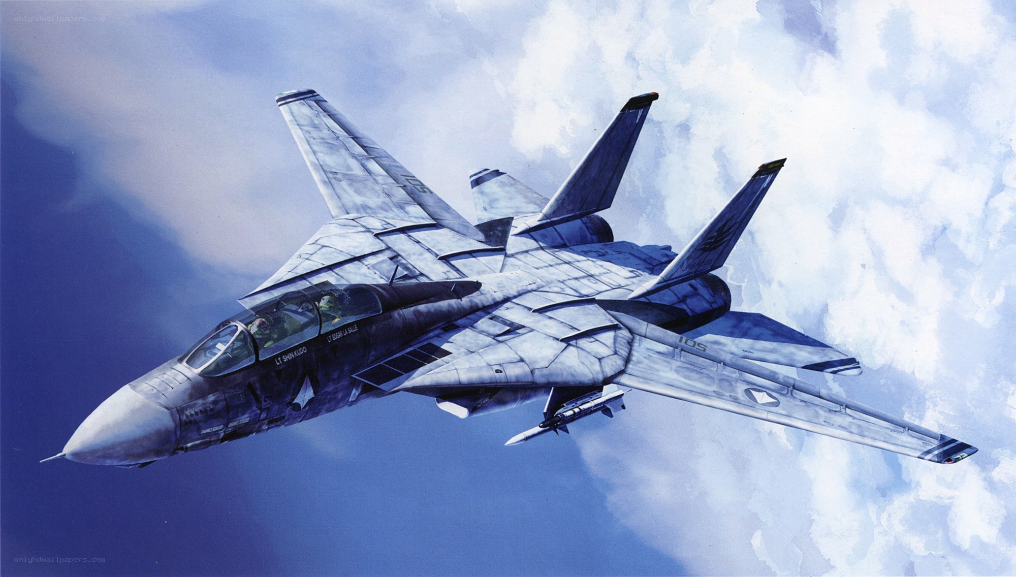 fighter jet in cloudy sky