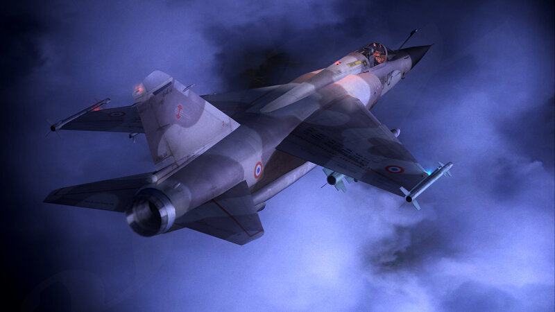 fighter jet in cloudy sky
