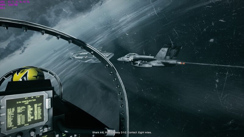 Fighter Jet in Cockpit View — Gray