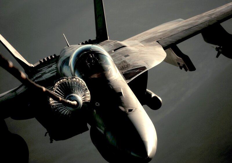 fighter jet in flight