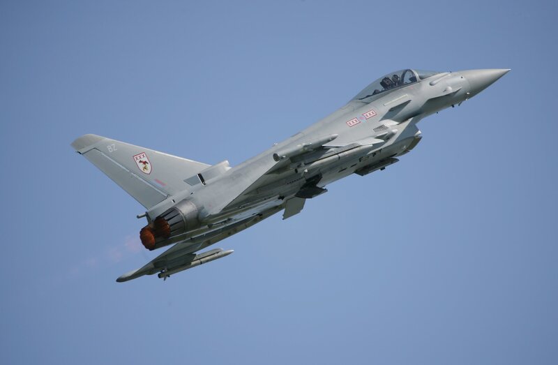 fighter jet in flight