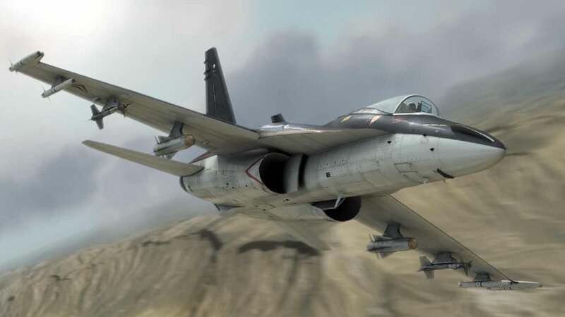 fighter jet in flight
