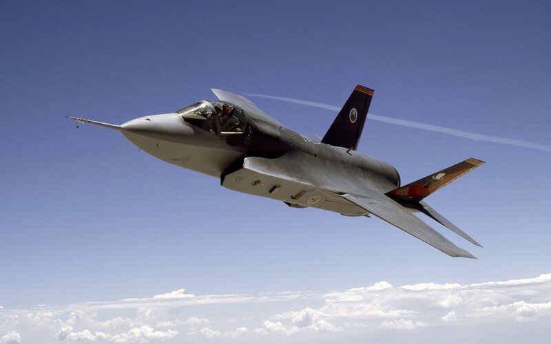 fighter jet in flight