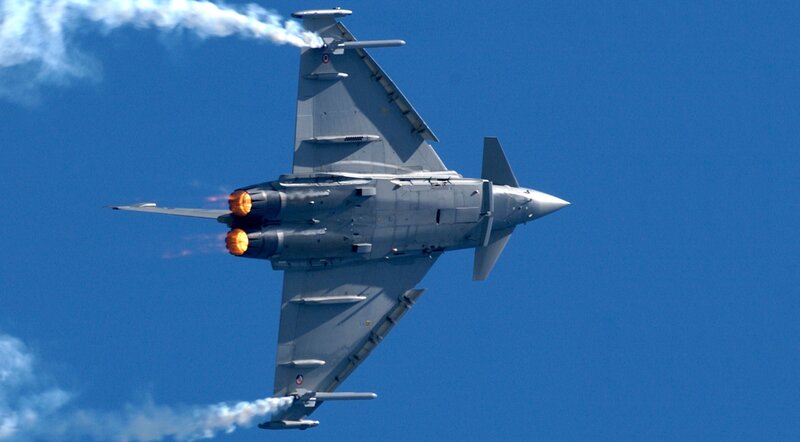 fighter jet in flight