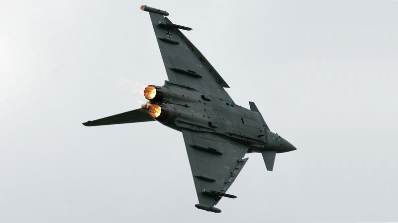 fighter jet in flight