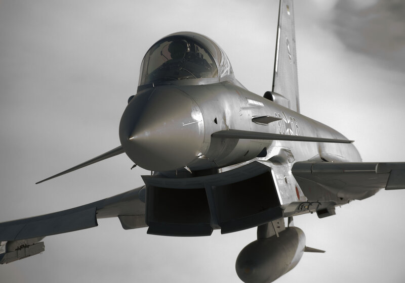 fighter jet in flight