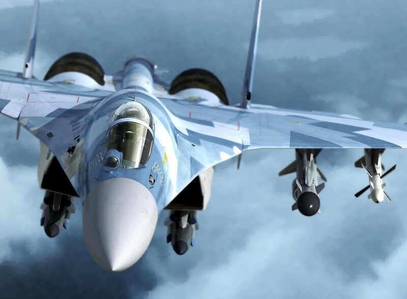 fighter jet in flight