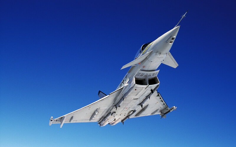fighter jet in flight