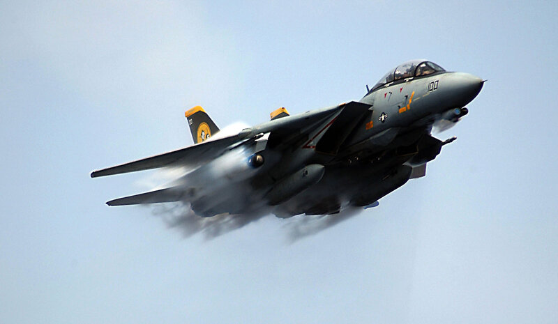fighter jet in flight