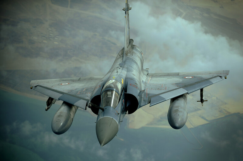 fighter jet in flight