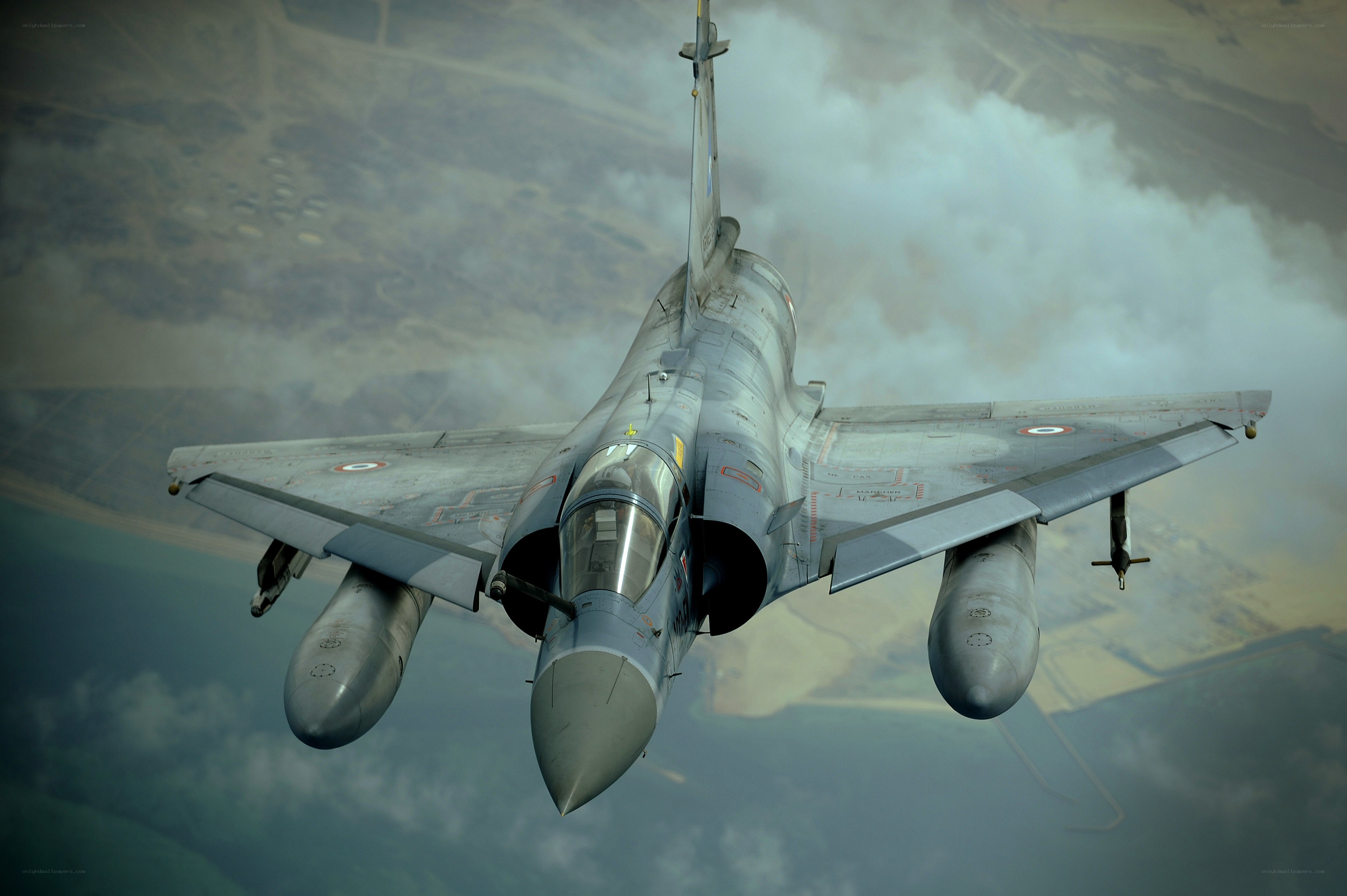 fighter jet in flight