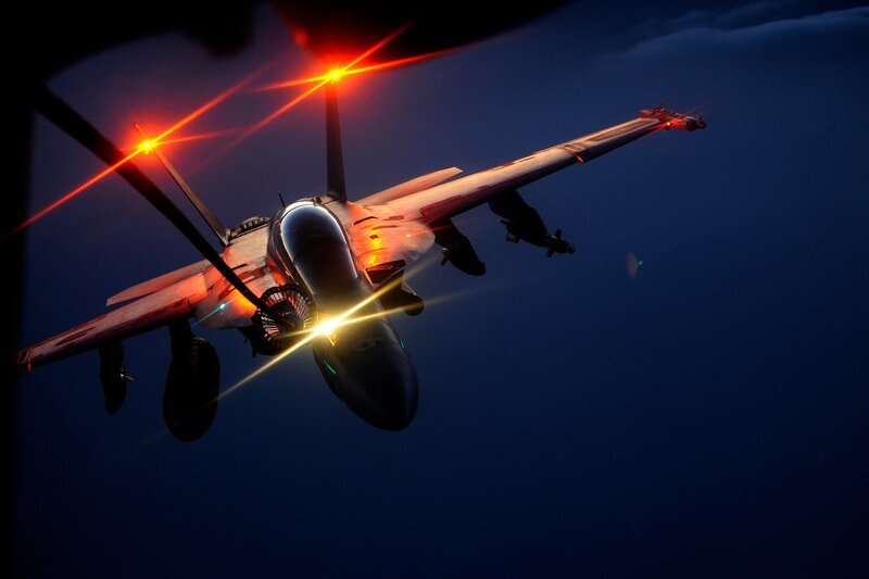 Fighter jet in flight