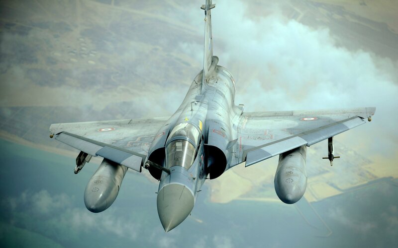 fighter jet in flight