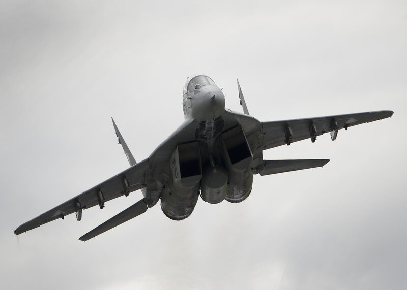 fighter jet in flight