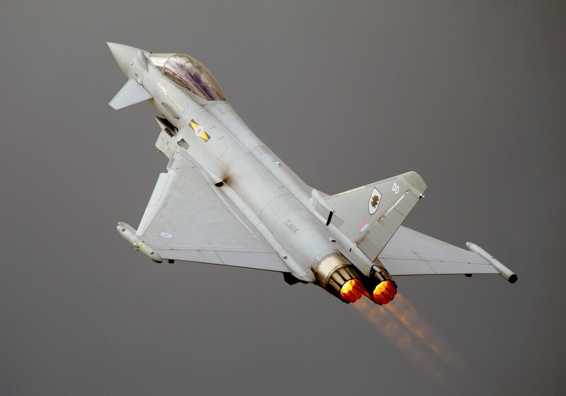 fighter jet in flight