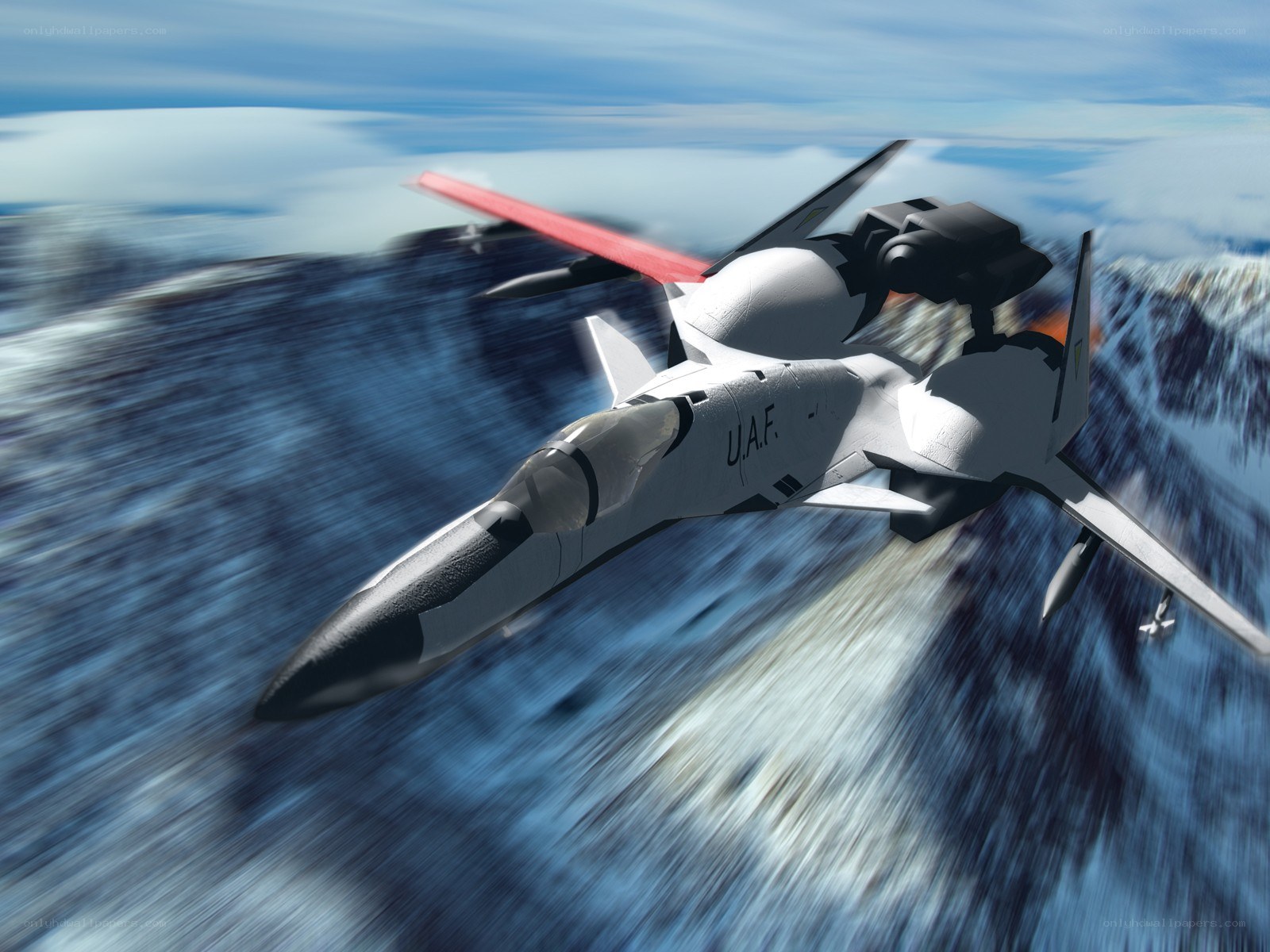 fighter jet in flight