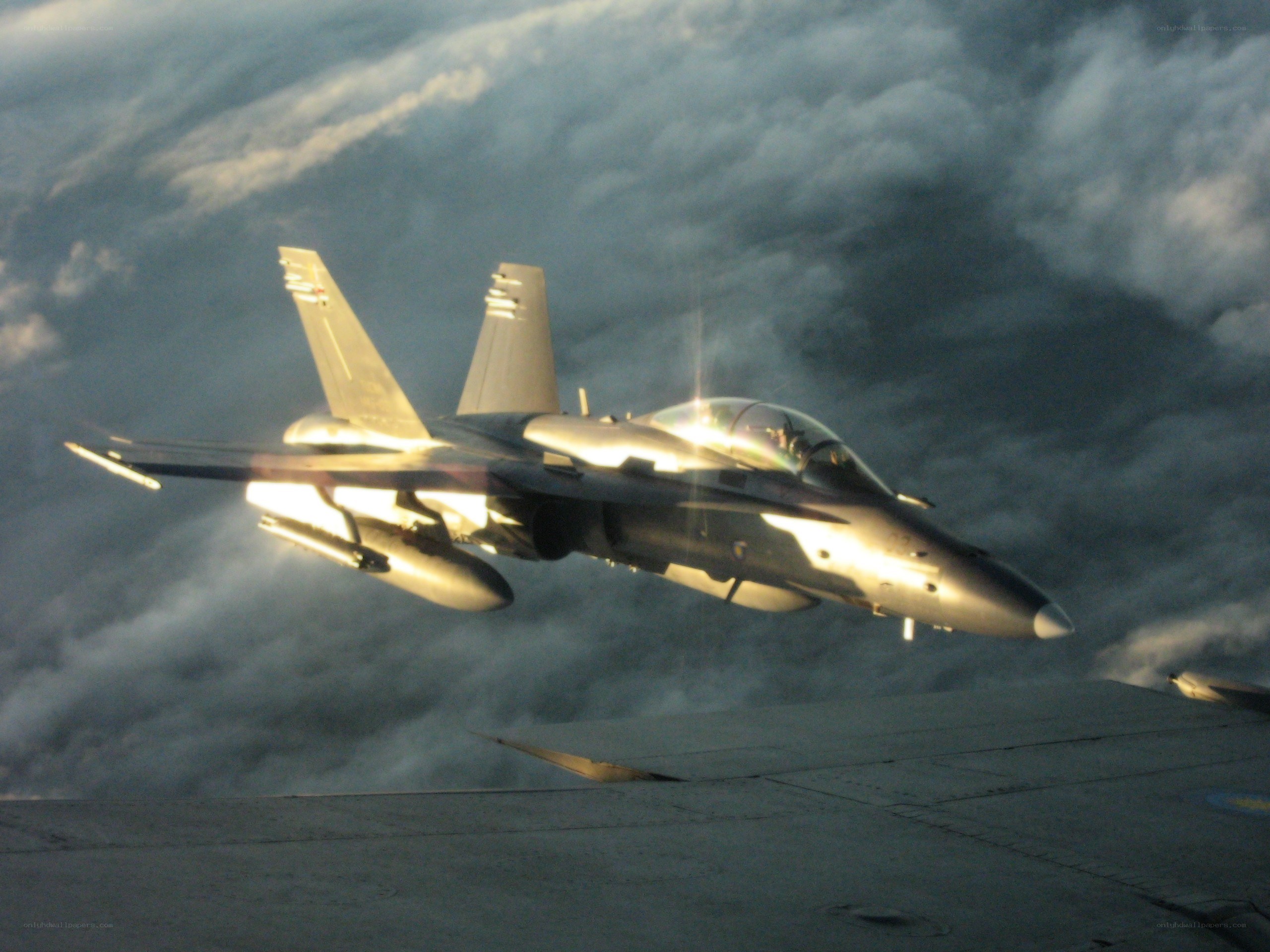 fighter jet in flight
