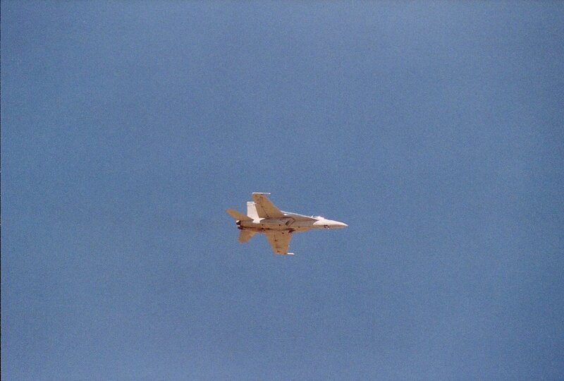 Fighter Jet in Flight — Blue, Calm, Photograph, Aircraft, Sky