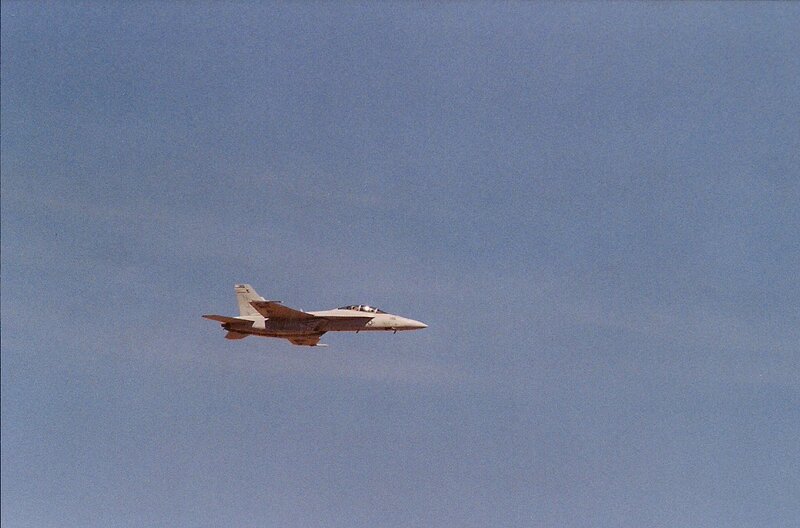 Fighter Jet in Flight — Blue, Calm, Photograph, Aircraft