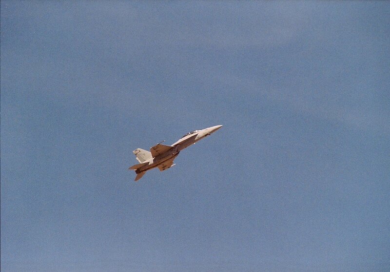 Fighter Jet in Flight — Blue, Calm, Photograph, Sky