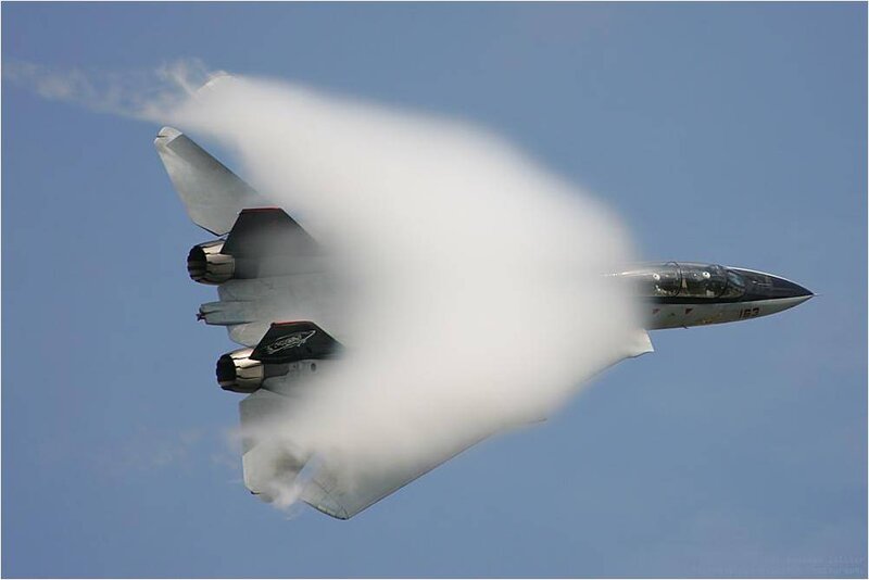 Fighter Jet in Flight — Blue, Dramatic, Afternoon, Photograph