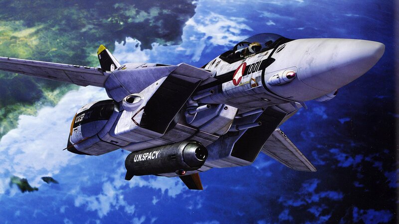 Fighter Jet in Flight — Blue, Dramatic, Digital Art, Aircraft, Clouds, Earth