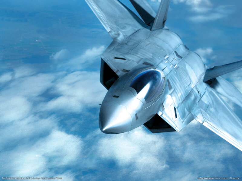 Fighter Jet in Flight — Blue, Dramatic, Digital Art, Clouds, Sky, Gray