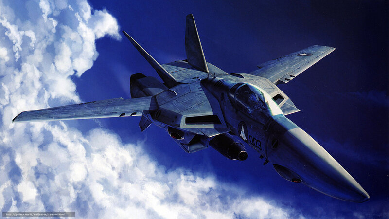 Fighter Jet in Flight — Blue, Dramatic, Digital Art, Clouds, Sky, Pilot
