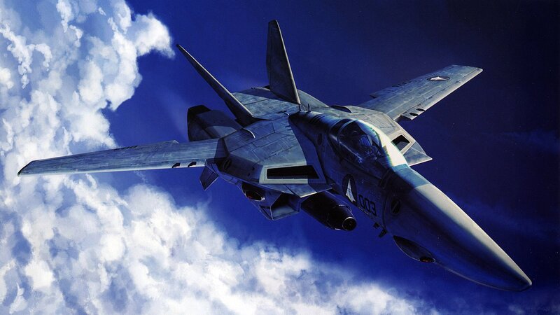 Fighter Jet in Flight — Blue, Dramatic, Digital Art, Clouds, Sky, Pilot, White