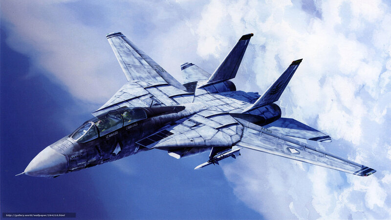 Fighter Jet in Flight — Blue, Dramatic, Illustration, Clouds