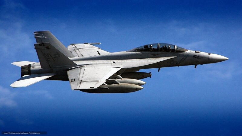 Fighter Jet in Flight — Blue, Dramatic, Photograph, Aircraft