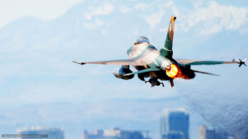 Fighter Jet in Flight — Blue, Dramatic, Photograph, Jet Engine