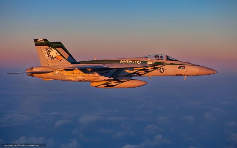 Fighter Jet in Flight — Blue, Dramatic, Sunset, Photograph, Clouds