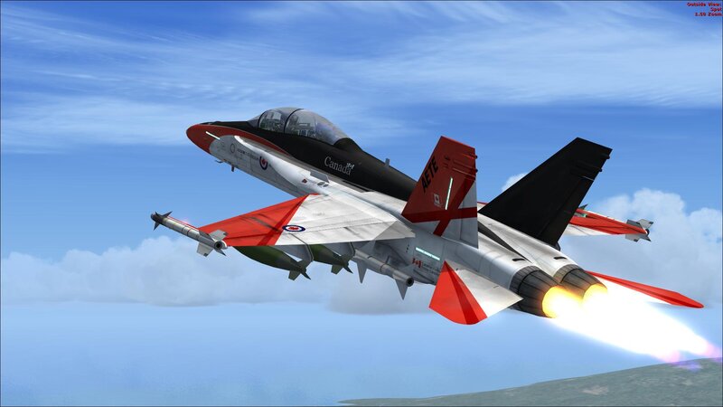 Fighter Jet in Flight — Blue, Dynamic, Afternoon, 3d Render, Missiles