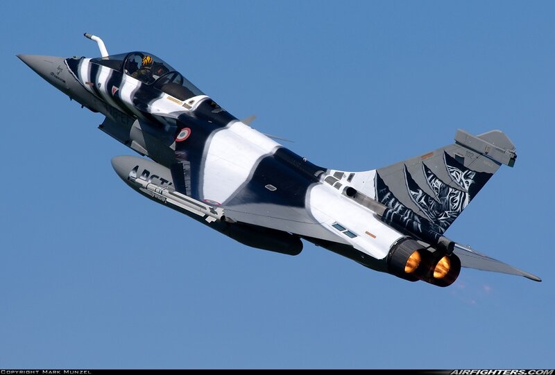 Fighter Jet in Flight — Blue, Dynamic, Afternoon, Photograph, Jet Engine